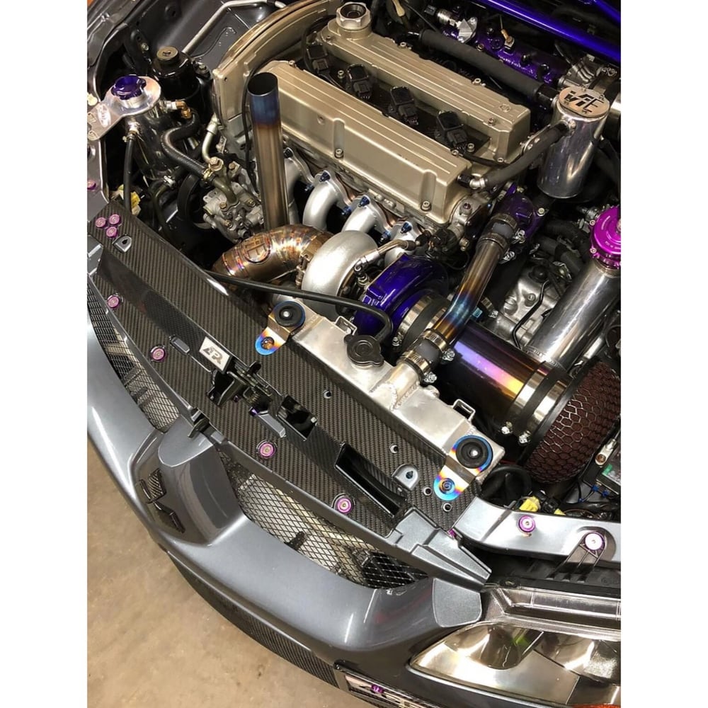 Mitsubishi Evo 8 and 9 Titanium radiator stays