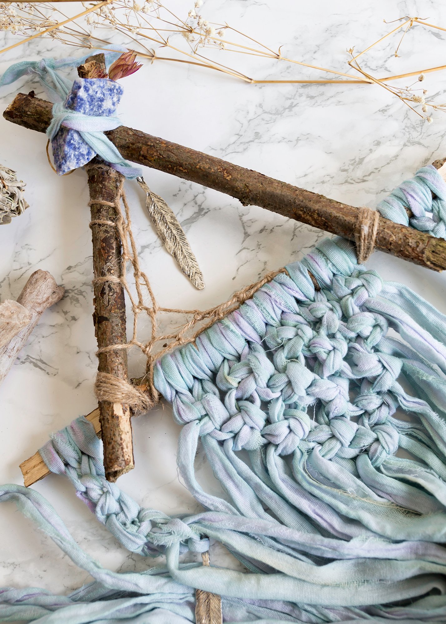 Image of Teal and Lilac Dream Catcher