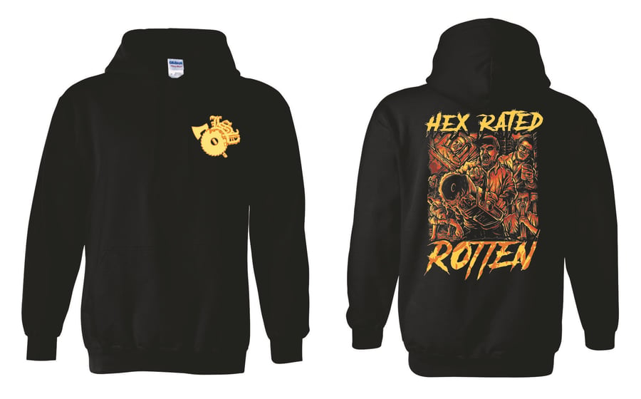 Image of HEX  RATED :  ROTTEN  ZIP UP EMBROIDERED HOODIE