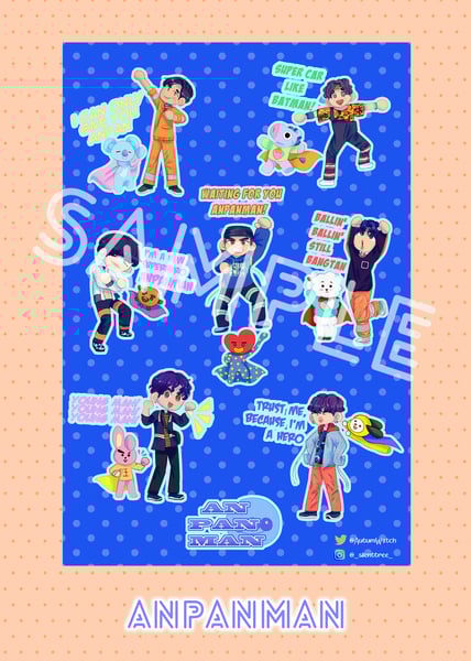 Image of [BTS] Anpanman Sticker Sheets