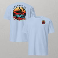 Image 2 of Los Angeles California Surfer Sunset" Unisex T-Shirt for Adults