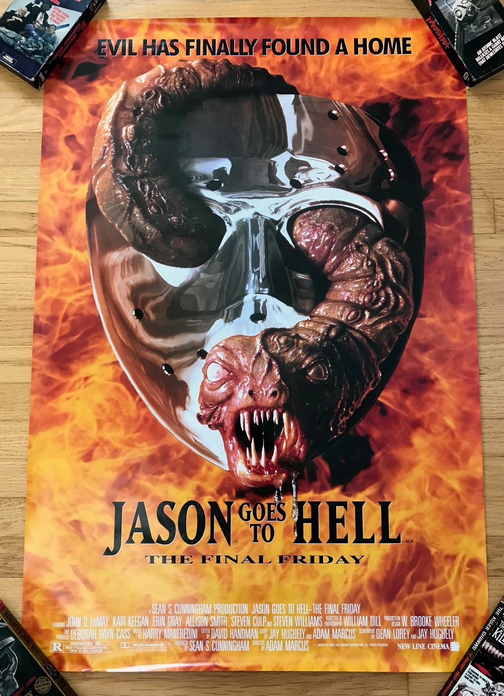 1993 JASON GOES TO HELL Original U.S. Double Sided U.S. One Sheet Movie Poster