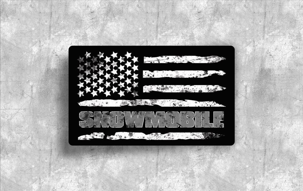 Image of AMERICAN FLAG SNOWMOBILE DECAL