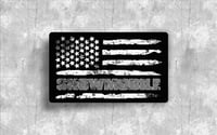 Image 1 of AMERICAN FLAG SNOWMOBILE DECAL