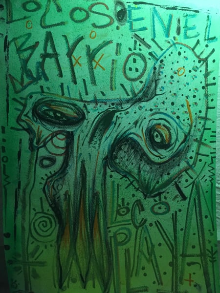 Image of Mixed media original signed on paper 