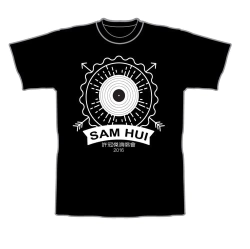 Image of SAM HUI 許冠傑 “VINYL" BLACK SHIRT