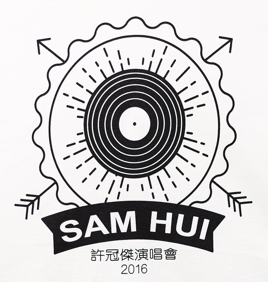 Image of SAM HUI "VINYL" WHITE TOUR SHIRT