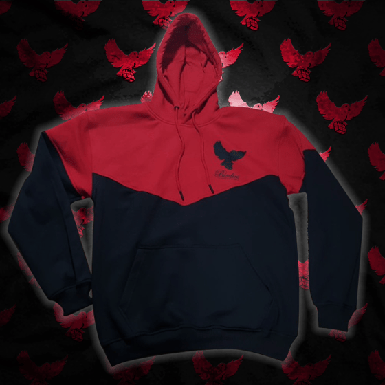 Image of Black/Red Cut & Sew Birdies Hoodie