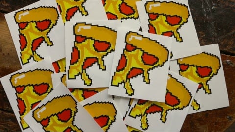 Pixel Pizza Sticker!! 