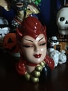 Vintage Revamped Devil Head Vase 