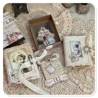 Image 9 of snippet book snippet roll in a vintage style button box