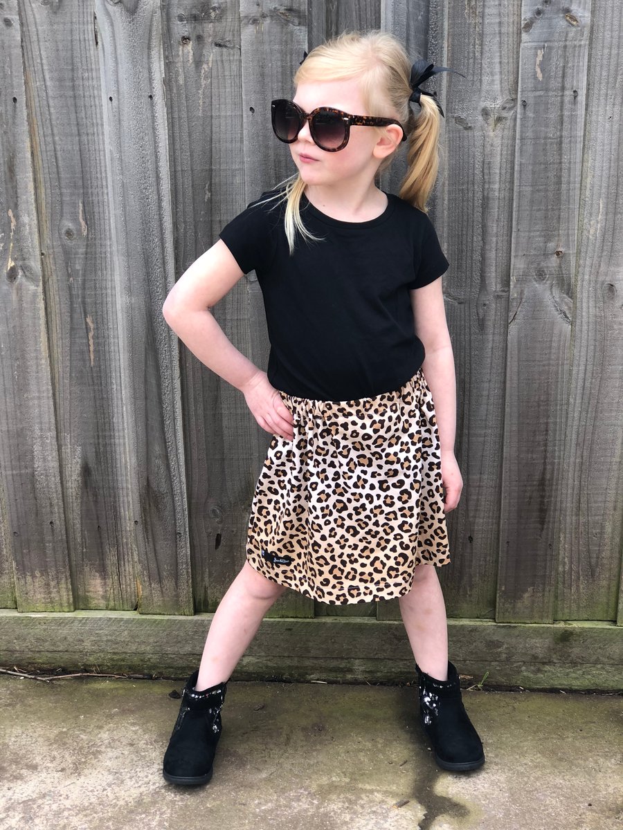 Image of Leopard Skater Skirt 