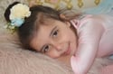 Isla Floral Headband - Peachy Blue