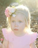 Isla Floral Headband -Peachy Pink