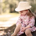 Fedora for Girls with Lace Trim