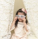 Isla Floral Headband -Peachy Pink