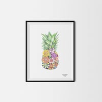 Image 1 of Floral Pineapple Print 