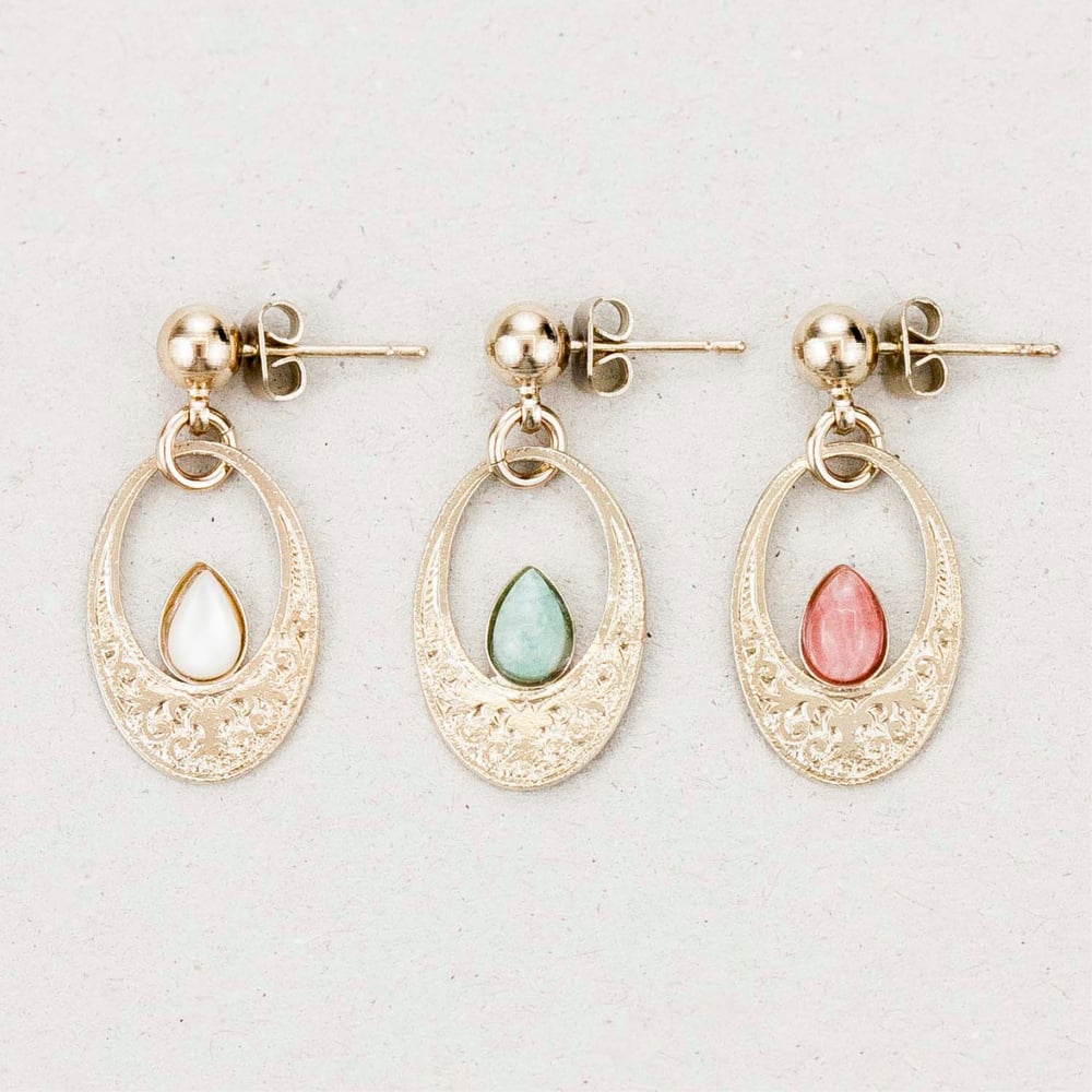 Image of Boucles d'oreilles / Earrings  "Tiv, goddess of the moon light"