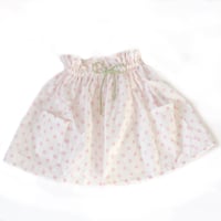 Image 4 of Market Skirt - white with green or rose dots