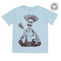 Image 1 of Day of the Dead Light Blue Kids-T (Organic)