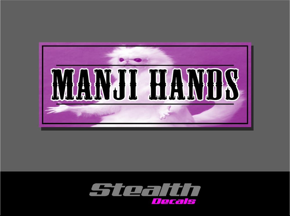 Image of Manji Hands purple Drift Slap sticker