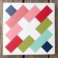 Image 1 of VINTAGE - Bonnie & Camille - 11" Wood Barn Quilt