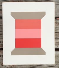 Image 1 of RED SPOOL - Bonnie & Camille - 11" Wood Barn Quilt