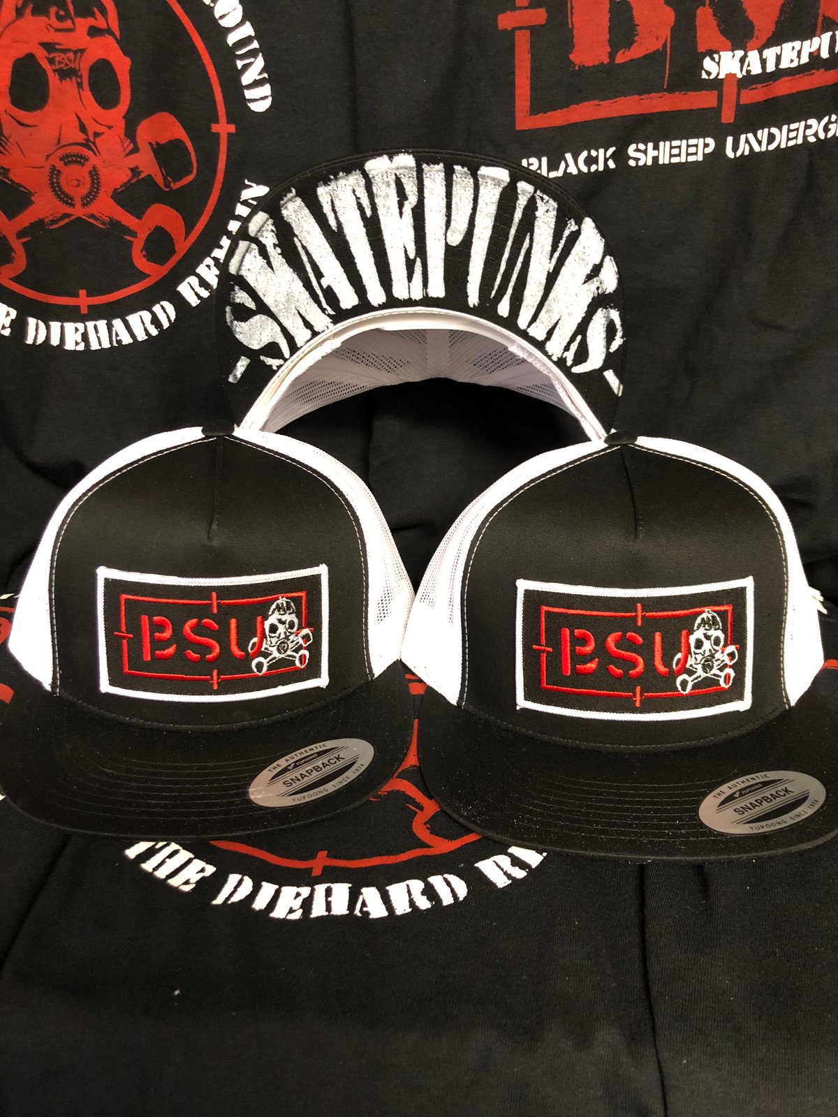 Theblacksheepunderground  BSU Resistance EMB Hat Black/White 5