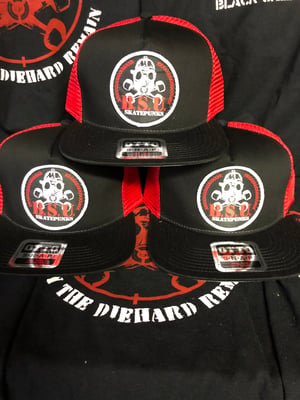 Image of BSU Recon Skatepunks Patch Hat Red/BK 