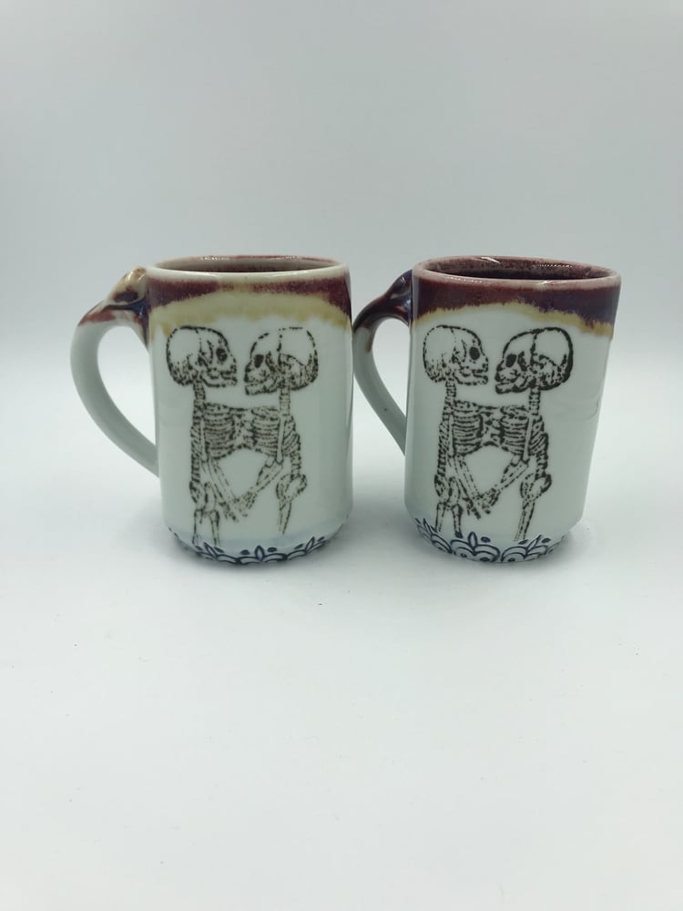 Image of  Red Double Skeleton Mugs
