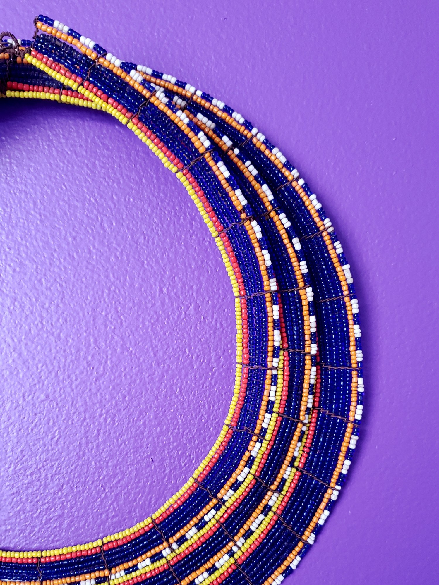 Image of Baraka 3-Row Beaded Collar Necklace