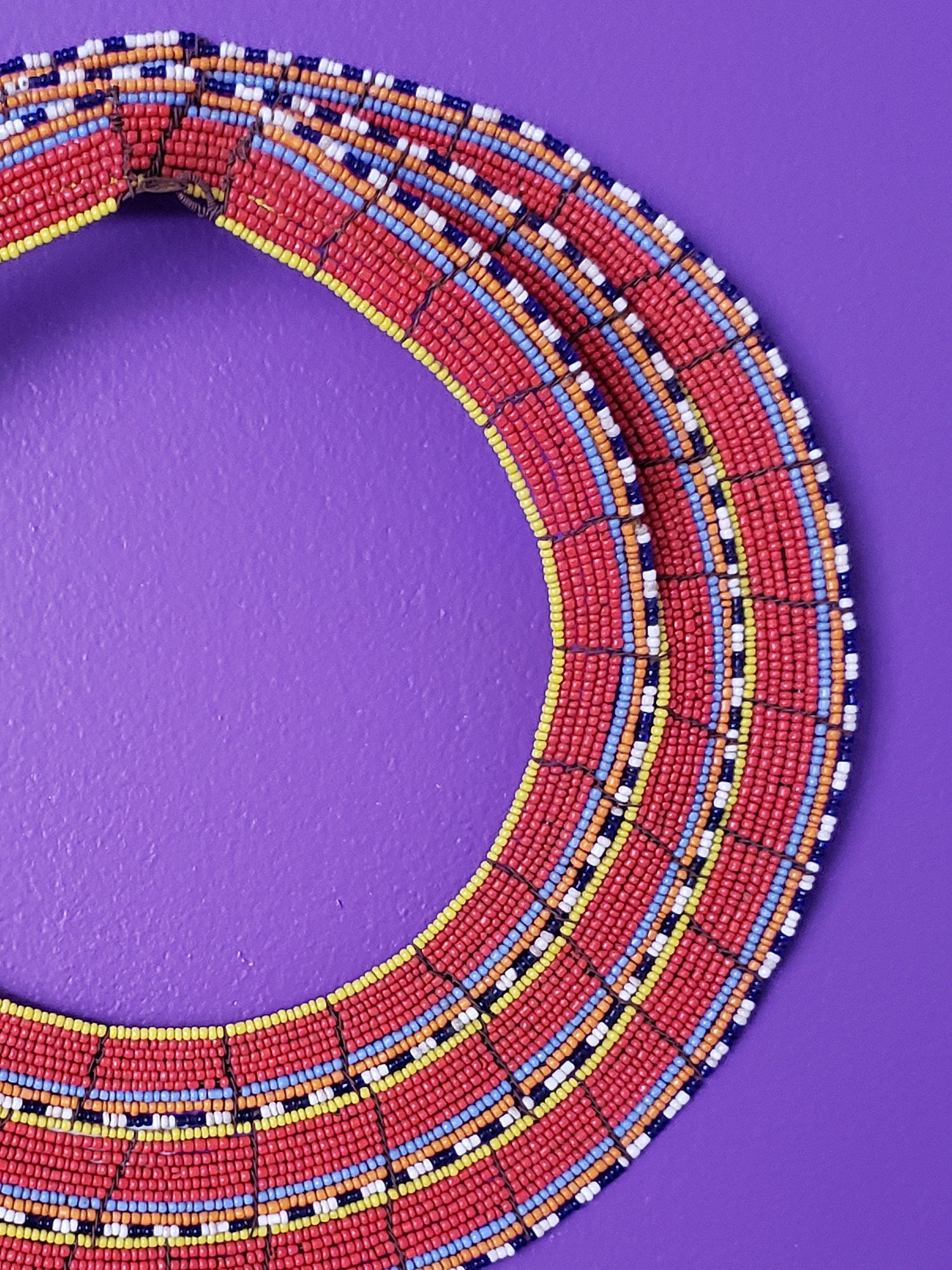 Image of Afaafa 3-Row Beaded Collar Necklace