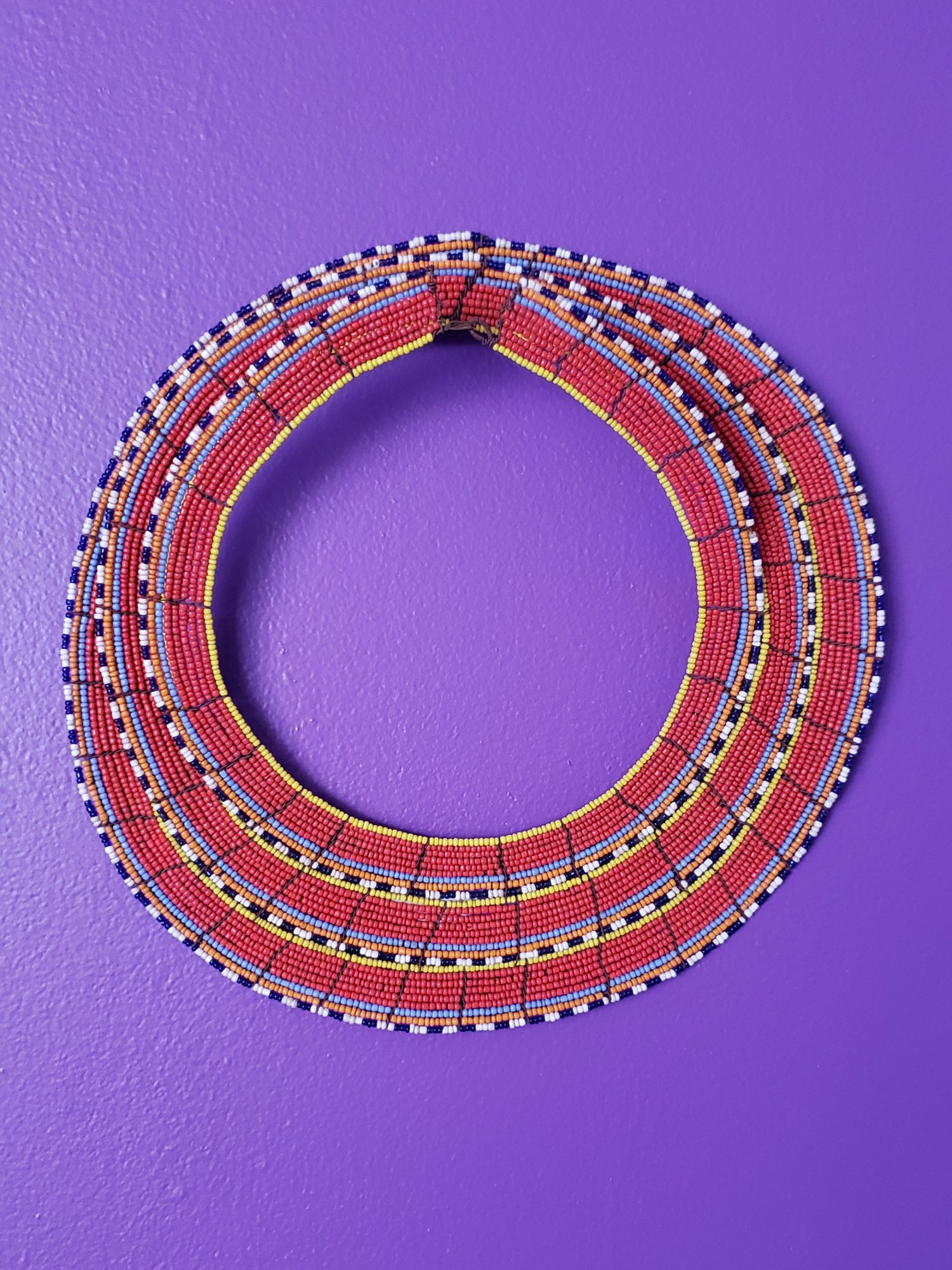 Image of Afaafa 3-Row Beaded Collar Necklace