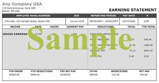 Image of Pay Stub