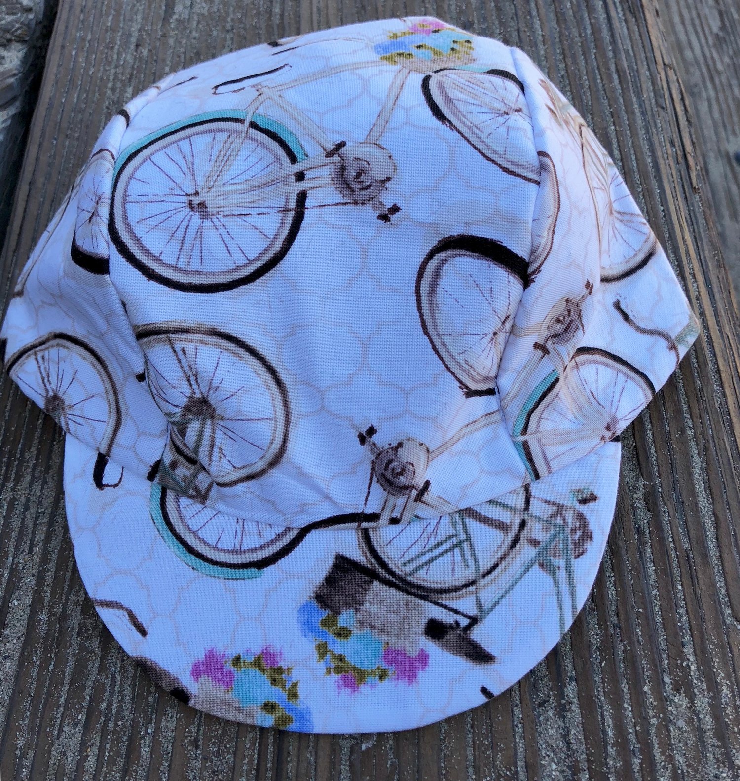 Image of Flower bouquet bike print cap