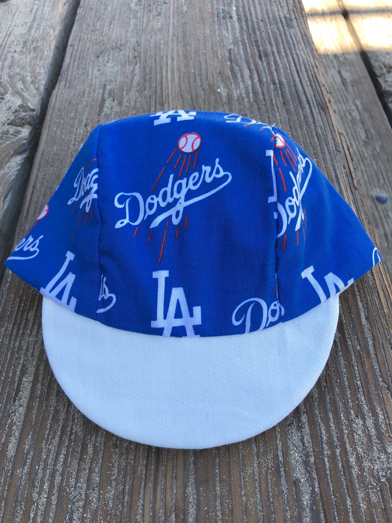 Image of Dodgers with white brim cap