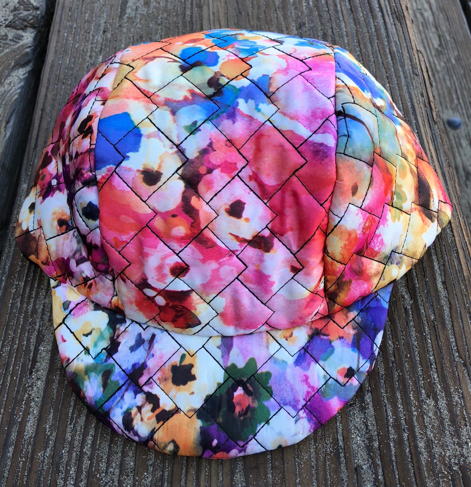 Image of Quilted floral winter cap