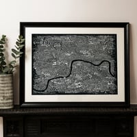Image 1 of Music Map Of London (Black)