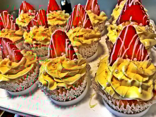 Image of Strawberry Blonde Cupcake Dozen