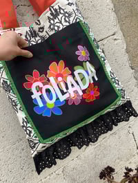 Image 5 of Bolsiña feita a man. Foliadaflores. Deseño exclusivo!