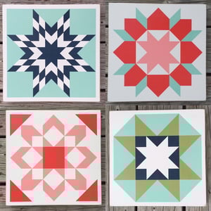 Image of MIX AND MATCH (Set of 4) - B&C Wood Barn Quilts