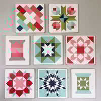 Image 1 of SET of 8 - Bonnie & Camille - 11" Wood Barn Quilts