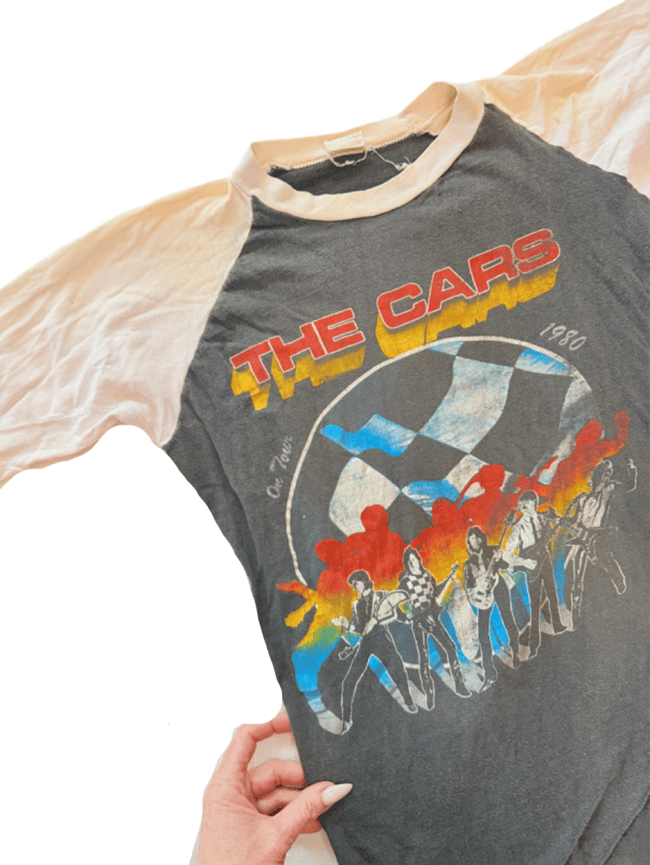 '80 CARS raglan concert t shirt tee