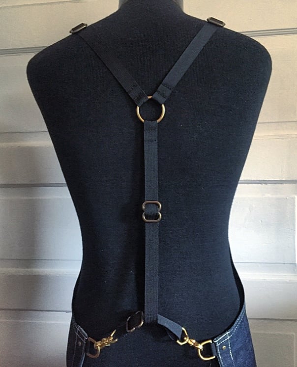  Handmade Bib Apron | ARTISAN | Indigo Linen/Cotton Apron