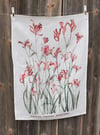 Kangaroo Paw Dusky Rose Linen Tea Towel