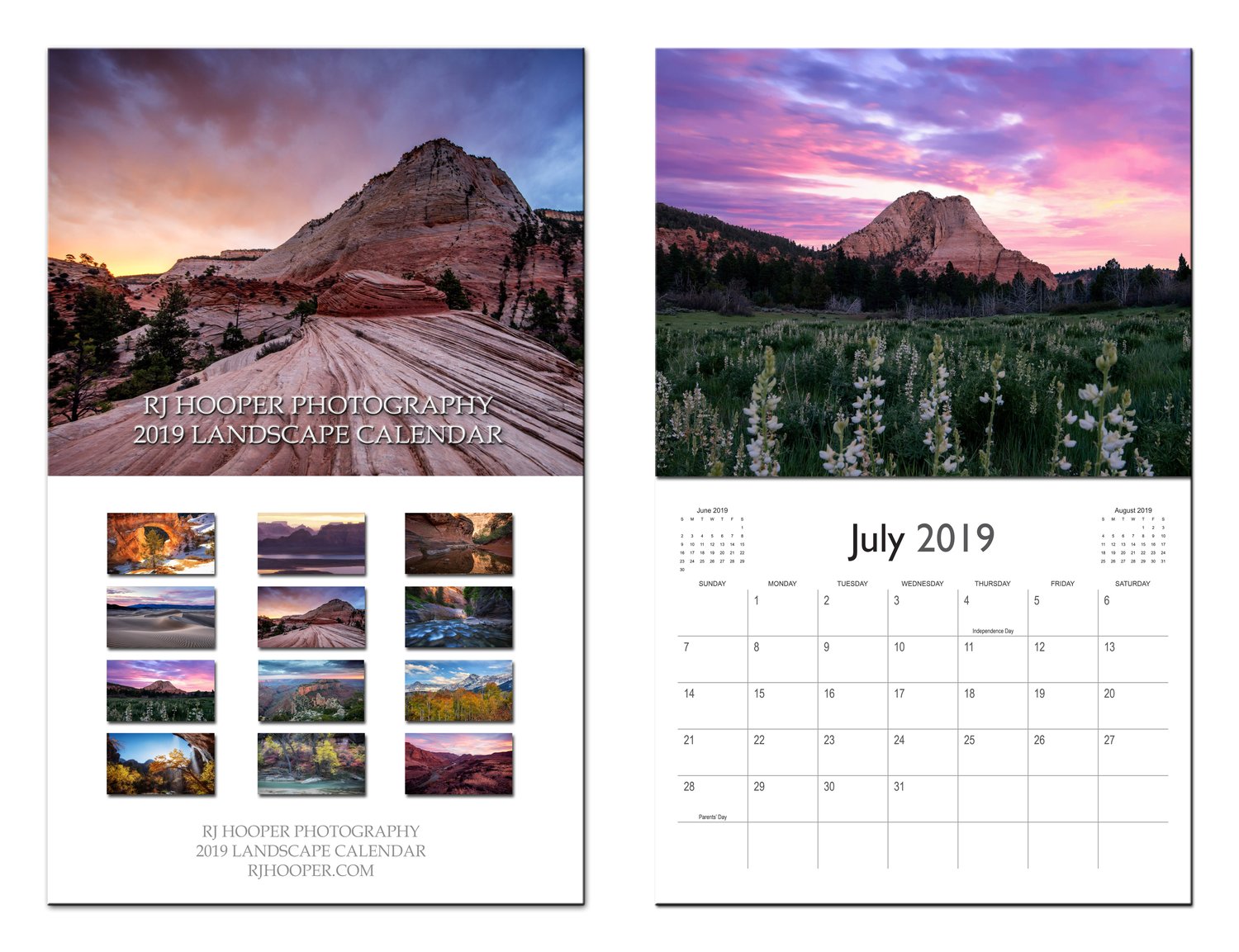 2019 Landscape Calendar RJ Hooper Photography