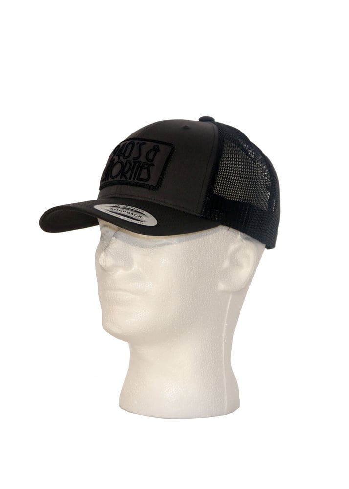 Image of Charcoal/Black Trucker Patch Hat