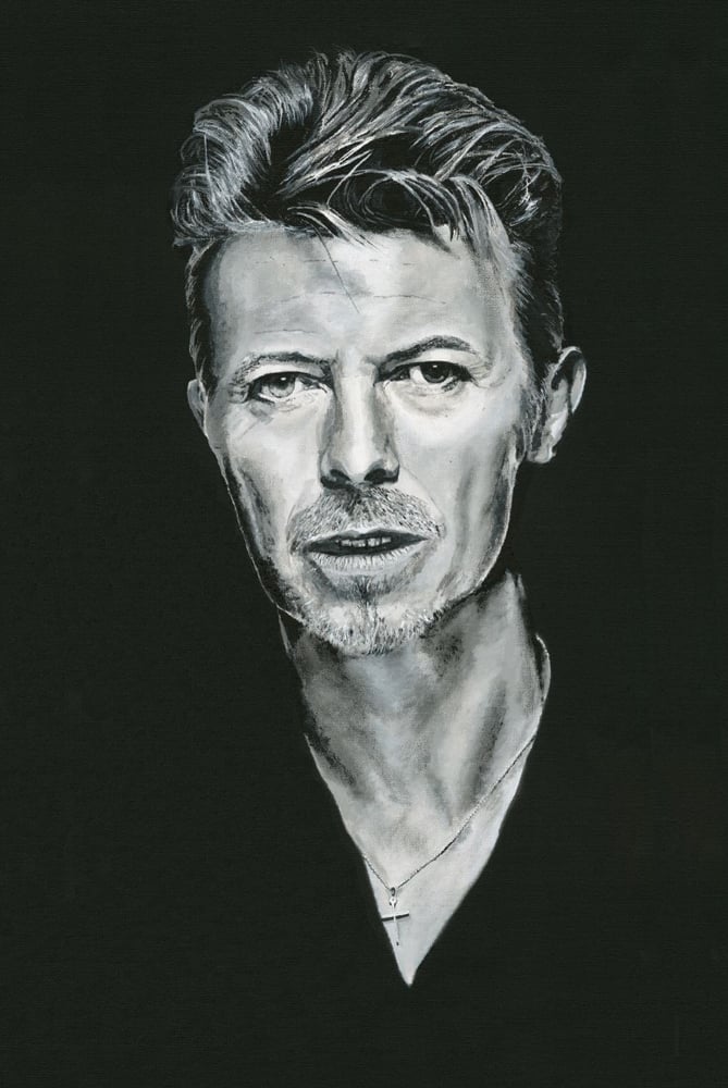 Image of David Bowie on fine art paper