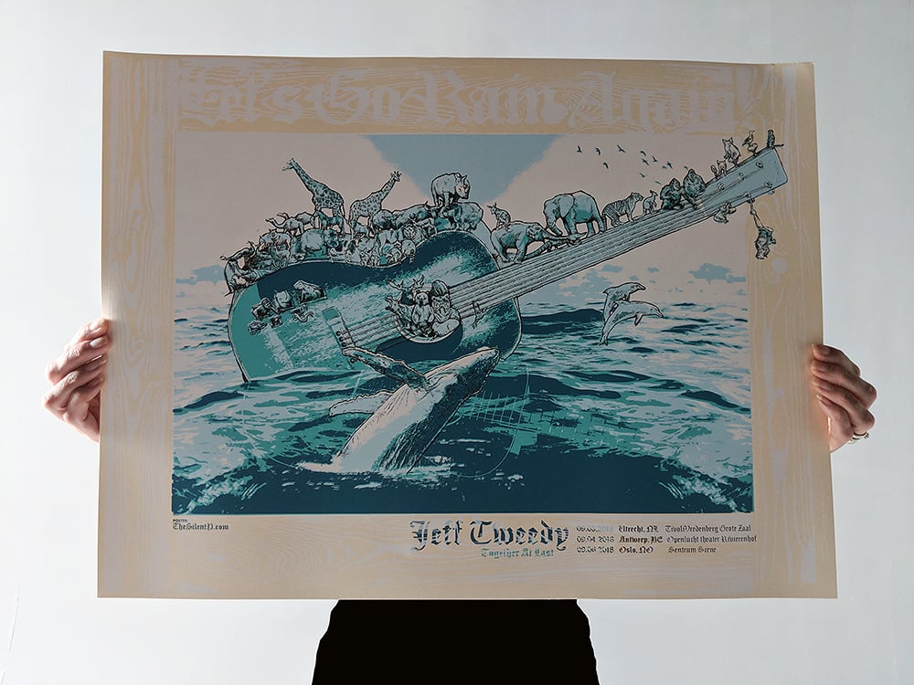 Jeff Tweedy European Tour Poster - "Let's Go Rain"