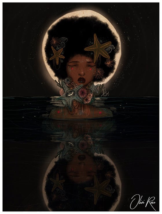 Image of Moon A4 print 
